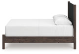 Pamytta Brown Queen Upholstered Panel Bed