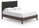 Pamytta Brown Upholstered Platform Bedroom Set angled view