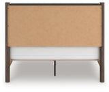Pamytta Brown Queen Upholstered Panel Platform Bed