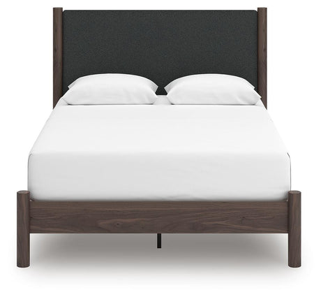 Pamytta Brown Upholstered Platform Bedroom Set view 5