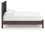 Pamytta Brown Queen Upholstered Panel Platform Bed