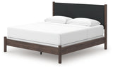 Pamytta Brown King Upholstered Panel Bed