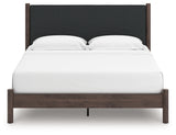 Pamytta Brown King Upholstered Panel Platform Bed