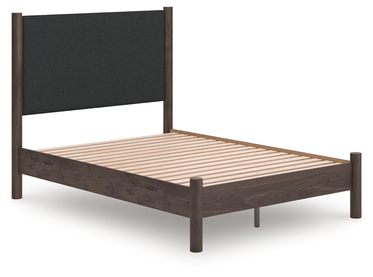 Pamytta Brown Full Upholstered Panel Platform Bed