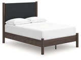Pamytta Brown Full Upholstered Panel Platform Bed