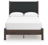 Pamytta Brown Full Upholstered Panel Platform Bed