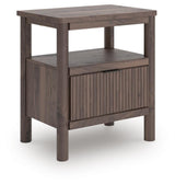 Pamytta Brown Panel Bedroom Set angled view