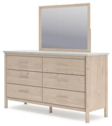 Cadmori Two-tone Upholstered Panel Bedroom Set angled view