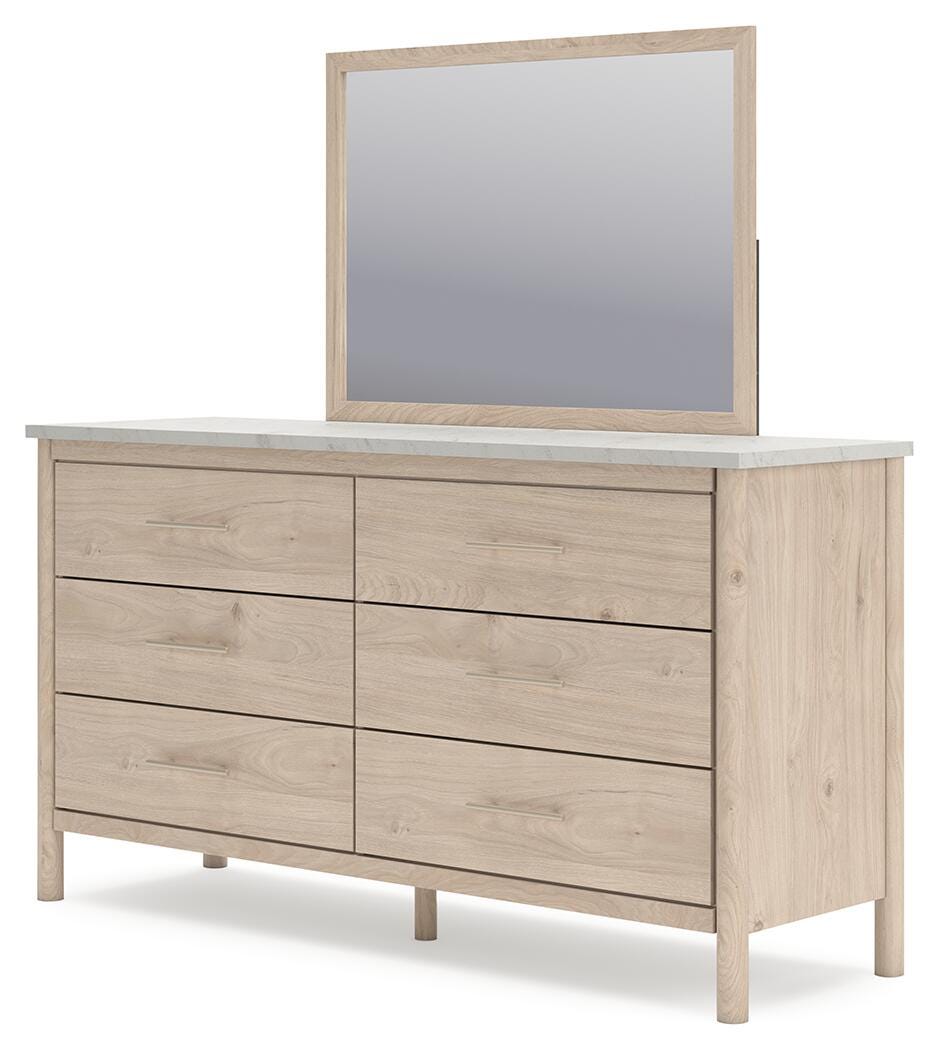 Cadmori Two-tone Upholstered Panel Bedroom Set angled view