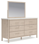 Cadmori Two-tone Upholstered Panel Bedroom Set angled view