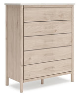 Cadmori Two-tone Upholstered Panel Bedroom Set angled view