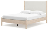 Cadmori Two-tone Upholstered Panel Bedroom Set angled view