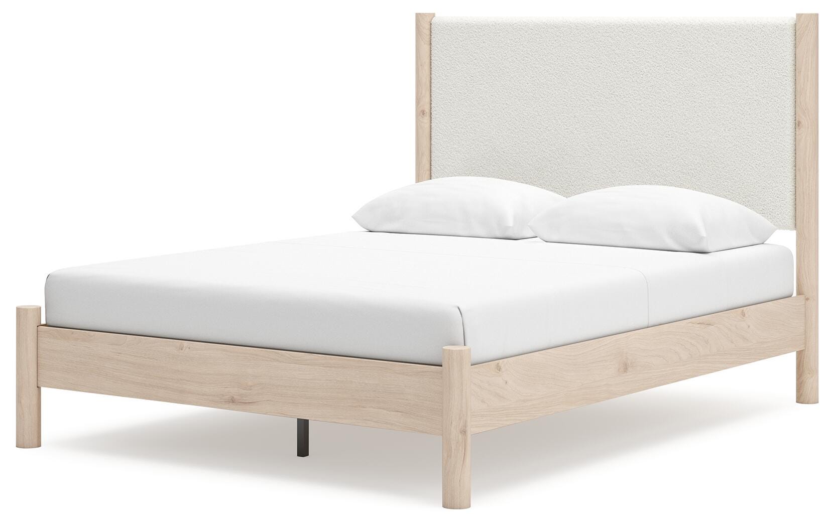 Cadmori Two-tone Upholstered Panel Bedroom Set angled view