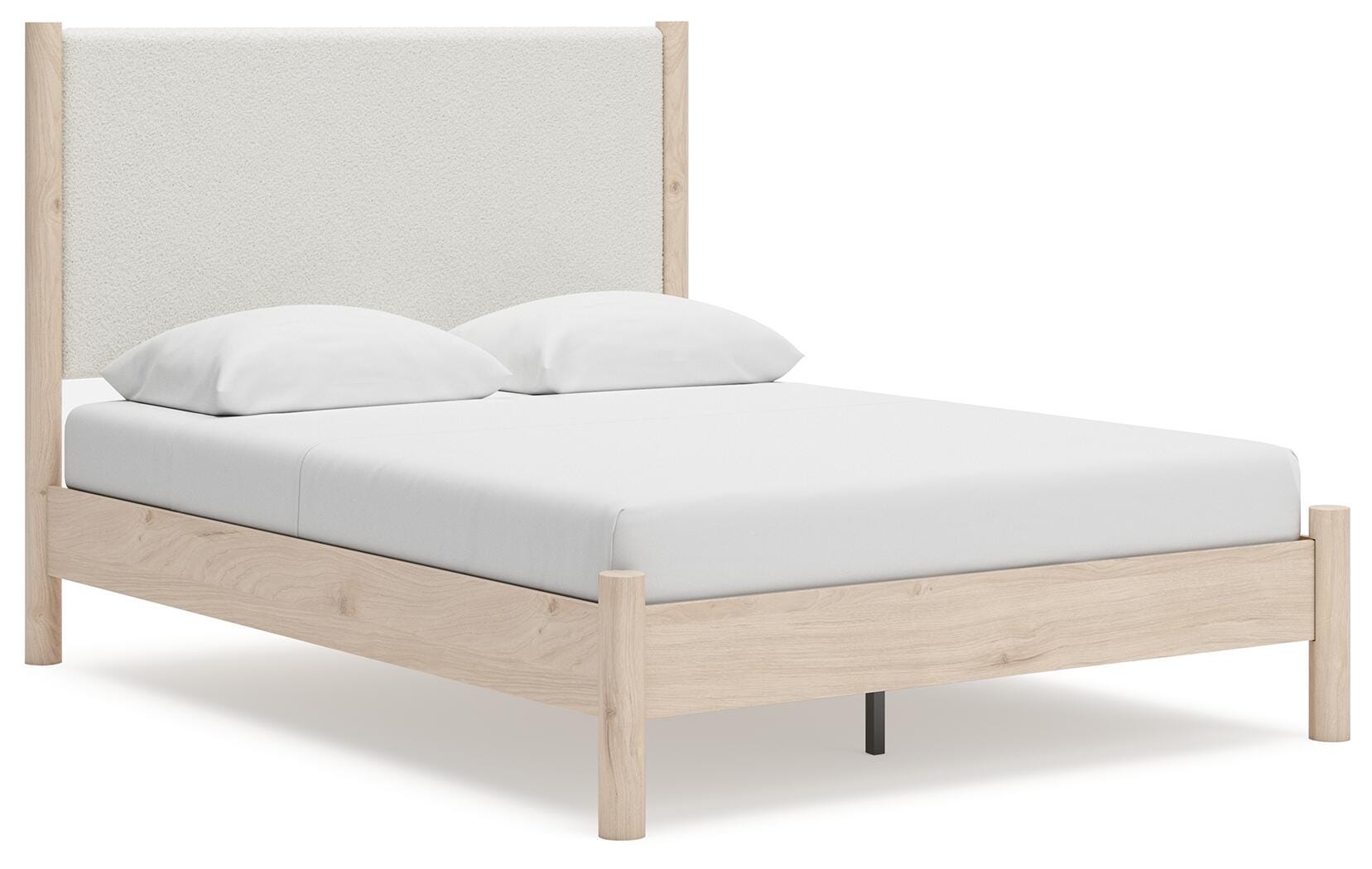 Cadmori Two-tone Upholstered Panel Bedroom Set angled view