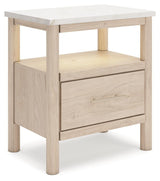 Cadmori Two-tone Upholstered Panel Bedroom Set angled view
