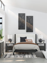 Cadmori Black White Nightstand