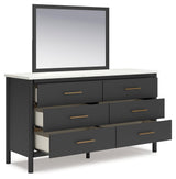 Cadmori Black White Dresser And Mirror