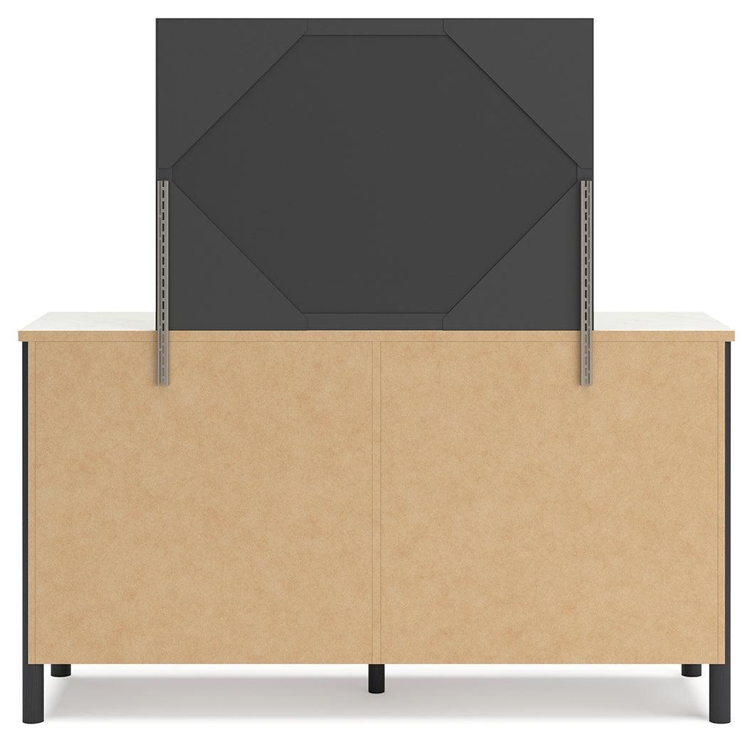 Cadmori Black White Dresser And Mirror