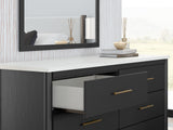 Cadmori Black White Dresser And Mirror