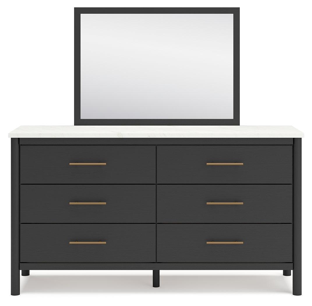 Cadmori Black White Dresser And Mirror