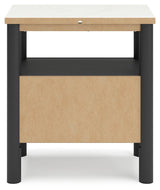 Cadmori Black White Nightstand
