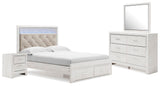Altyra White Upholstered Storage Bedroom Set from Ella Furniture