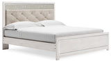 Altyra White King Panel Bed