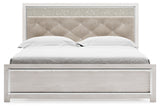 Altyra White King Panel Bed