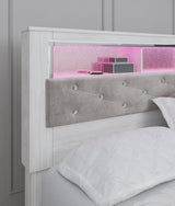 Altyra White King Panel Bookcase Bed