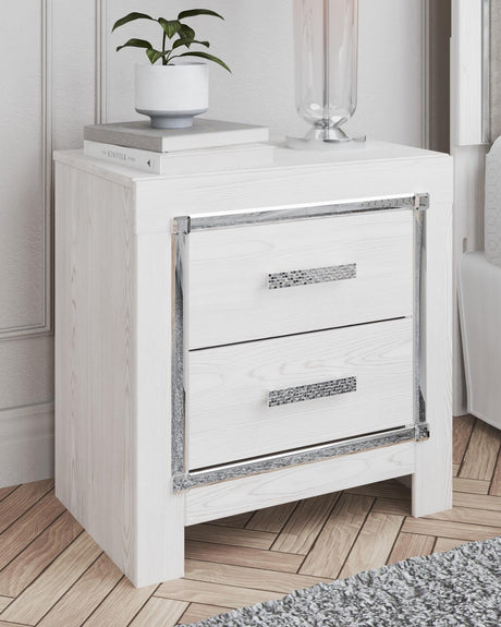 Altyra White Upholstered Storage Bedroom Set view 7