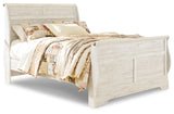 Willowton Whitewash King Sleigh Bed