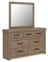 Oliandon Light Brown Panel Storage Bedroom Set angled view