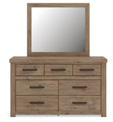 Oliandon Light Brown Dresser and Mirror