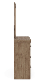 Oliandon Light Brown Dresser and Mirror