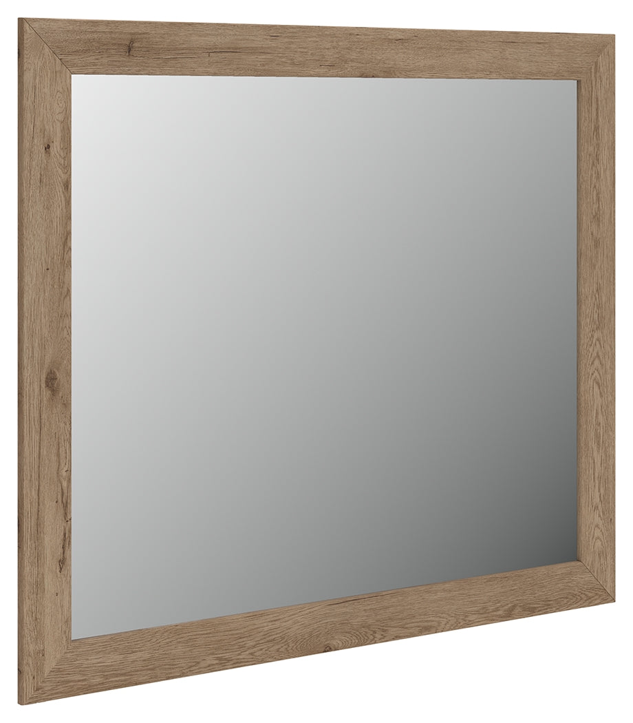 Oliandon Light Brown Bedroom Mirror