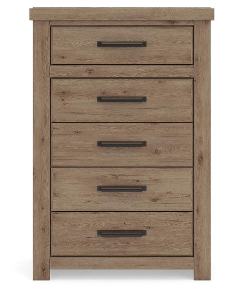 Oliandon Light Brown Panel Storage Bedroom Set view 25