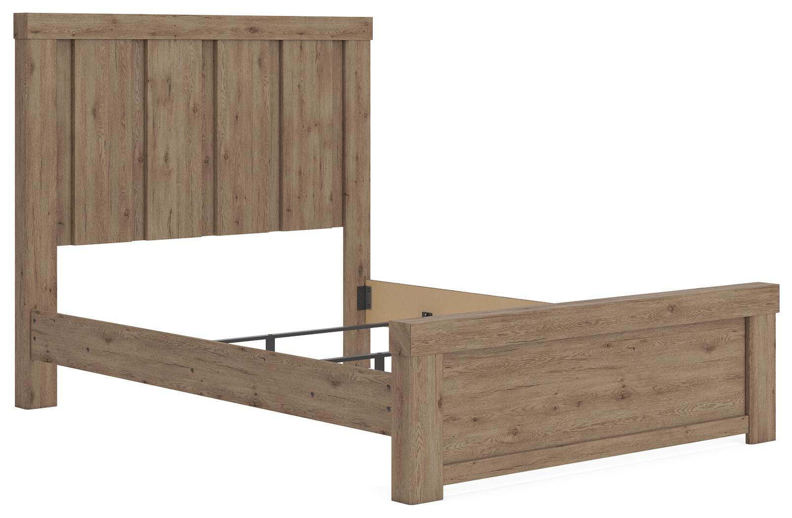 Oliandon Light Brown Panel Bedroom Set angled view