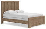 Oliandon Light Brown Queen Panel Bed