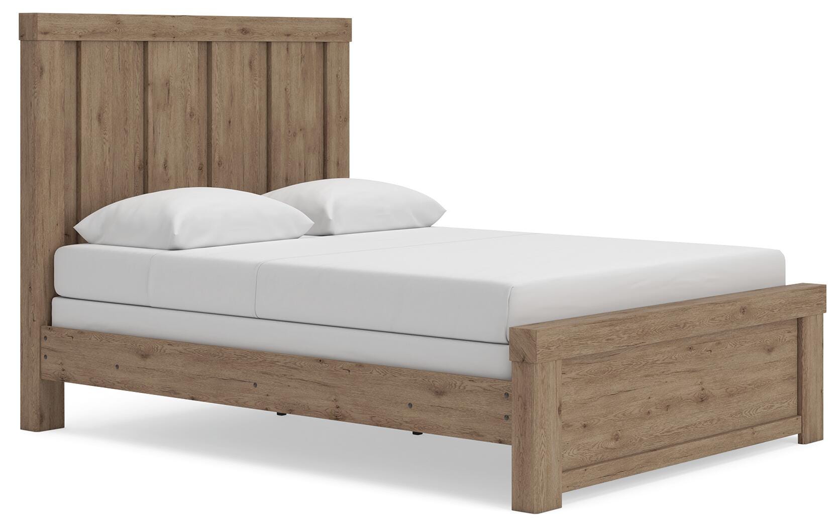 Oliandon Light Brown Panel Bedroom Set angled view
