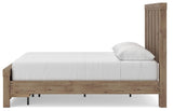 Oliandon Light Brown Queen Panel Storage Bed view 4