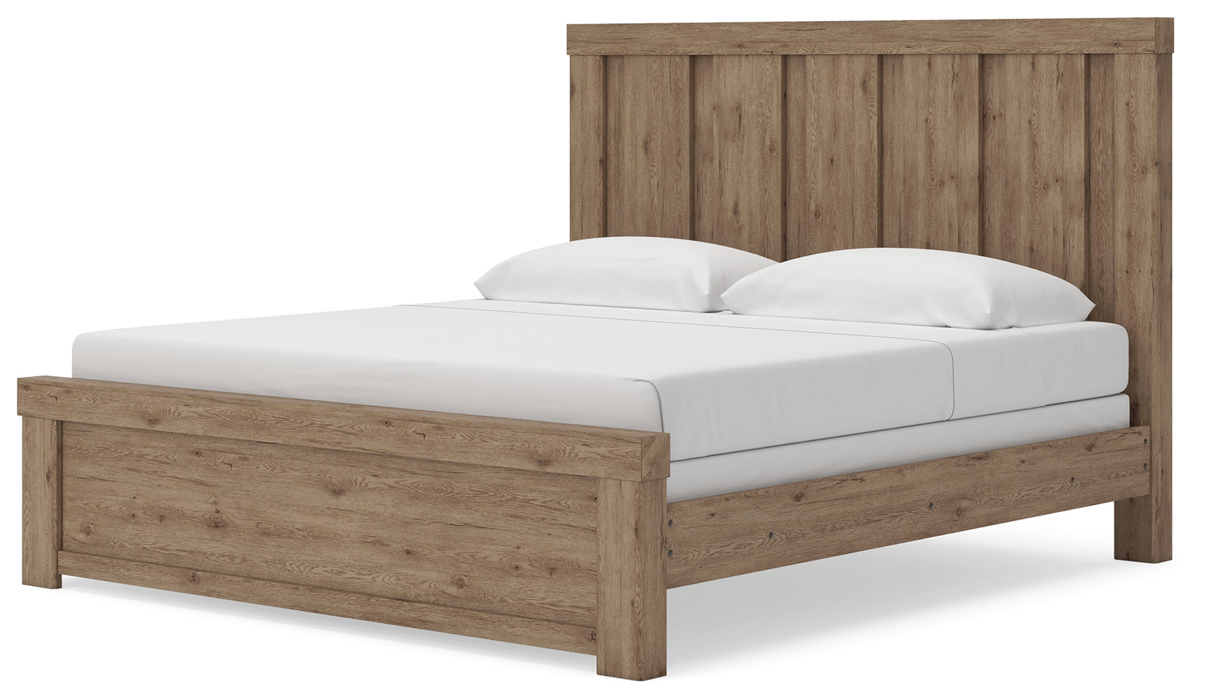 Oliandon Light Brown King Panel Bed