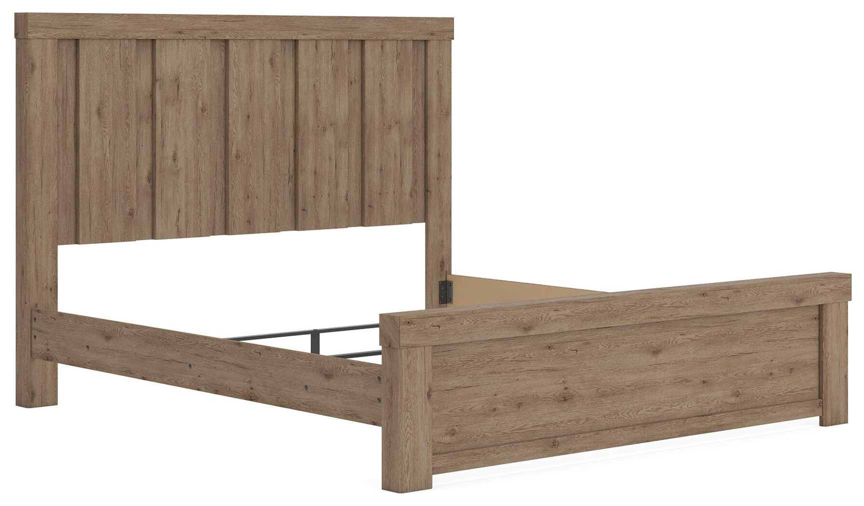 Oliandon Light Brown Panel Bedroom Set angled view
