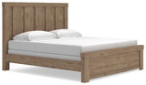 Oliandon Light Brown Panel Bedroom Set angled view