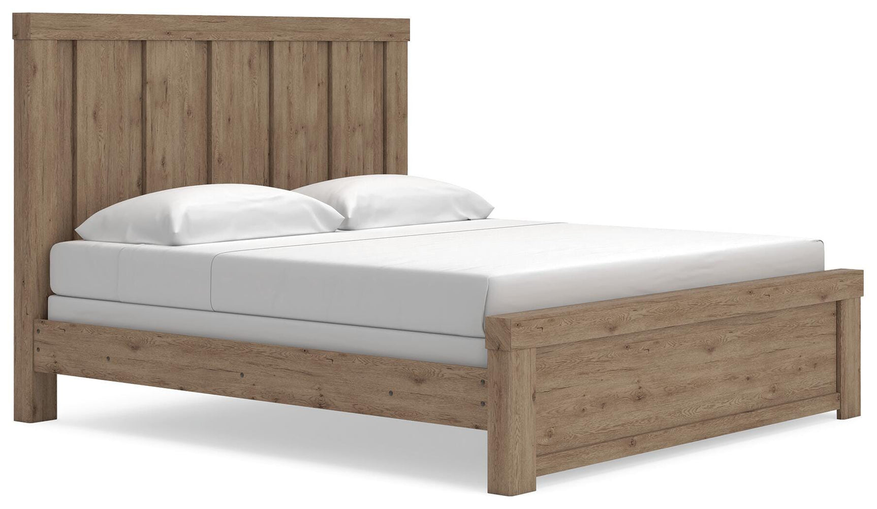 Oliandon Light Brown Panel Bedroom Set angled view