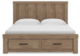 Oliandon Light Brown Panel Storage Bedroom Set view 14