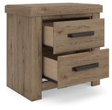 Oliandon Light Brown Panel Bedroom Set angled view