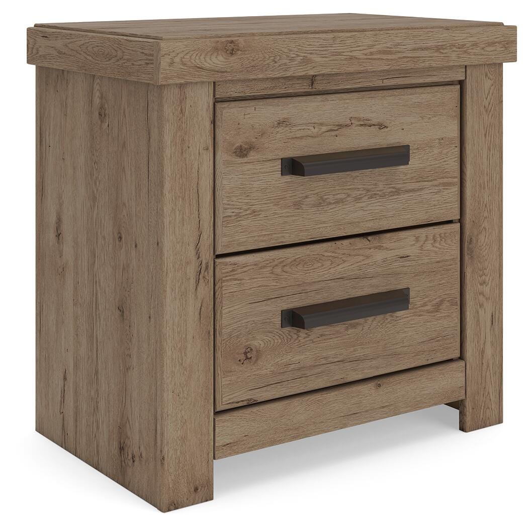 Oliandon Light Brown Panel Bedroom Set angled view