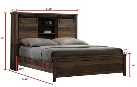 Calhoun Media Chest With Barn Door, Entertainments Cabinet, Wood And Veneer, And Features A Rustic Distressed Finish - Ella Furniture