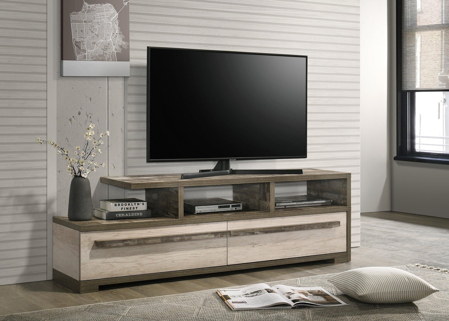 Patterson Natural Gray TV Stand