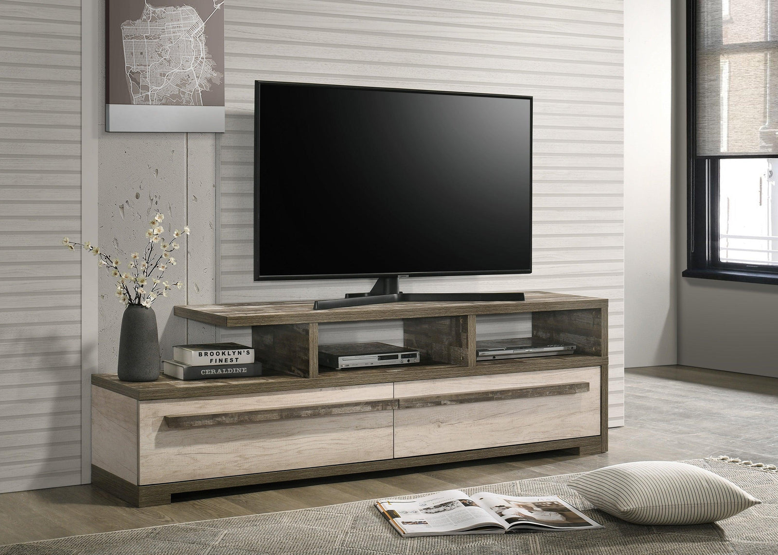 Patterson Natural Gray TV Stand